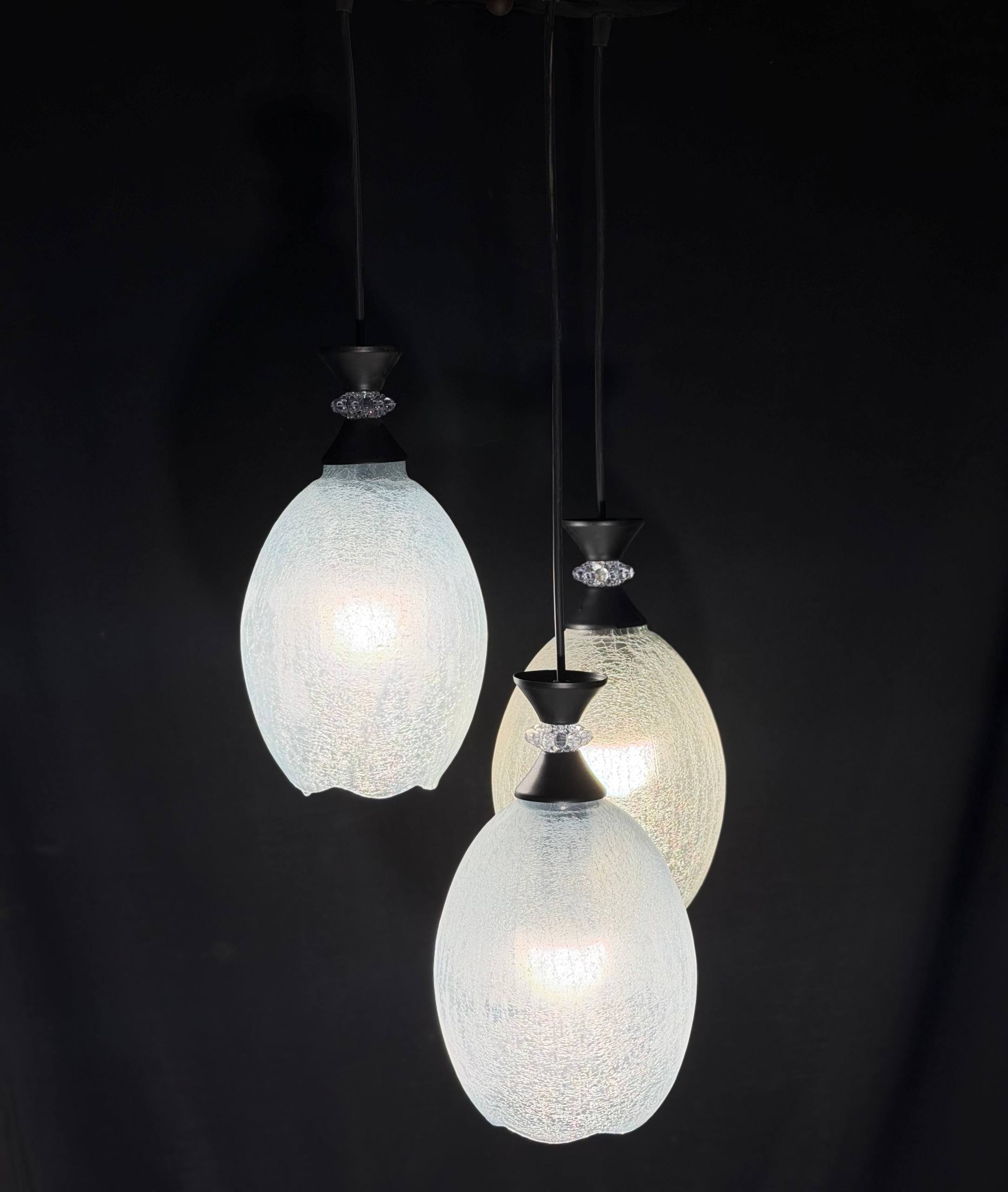 لوستر آویز سه تایی (سه شعله) مدل ابگز