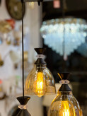 لوستر آویز عسلی مدل دهنه بزرگ